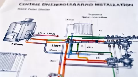 schemat instalacji co średnice rur